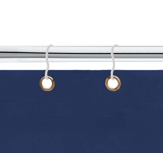 Tenda da sole tessuto resistente per balcone con anelli lavabile a caduta - Blu - 140x250 cm