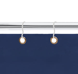 Tenda da sole tessuto resistente per balcone con anelli lavabile a caduta - Blu - 280x295 cm