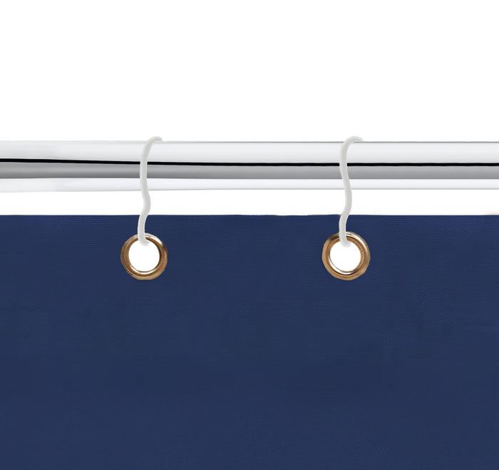 Tenda da sole tessuto resistente per balcone con anelli lavabile a caduta - Blu - 140x300 cm