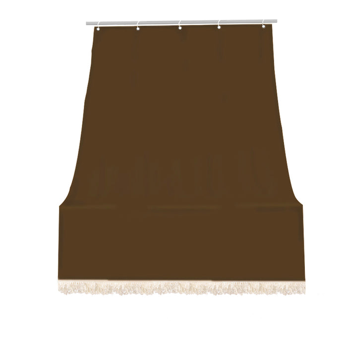 Tenda da sole tessuto resistente per balcone con anelli lavabile a caduta - Marrone - 140x250 cm