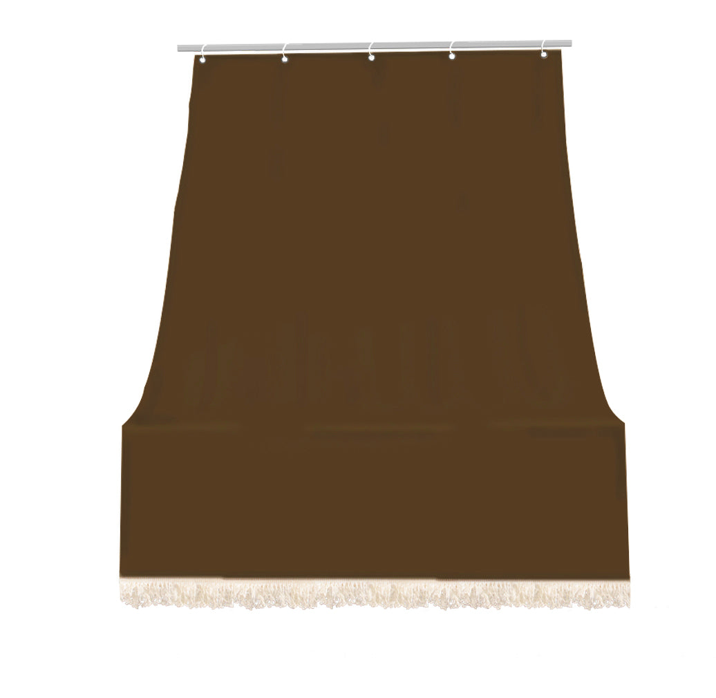 Tenda da sole tessuto resistente per balcone con anelli lavabile a caduta - Marrone - 140x350 cm