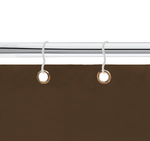 Tenda da sole tessuto resistente per balcone con anelli lavabile a caduta - Marrone - 140x350 cm