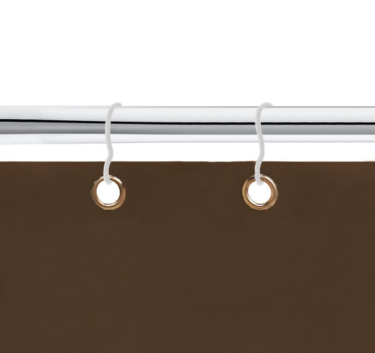 Tenda da sole tessuto resistente per balcone con anelli lavabile a caduta - Marrone - 140x300 cm