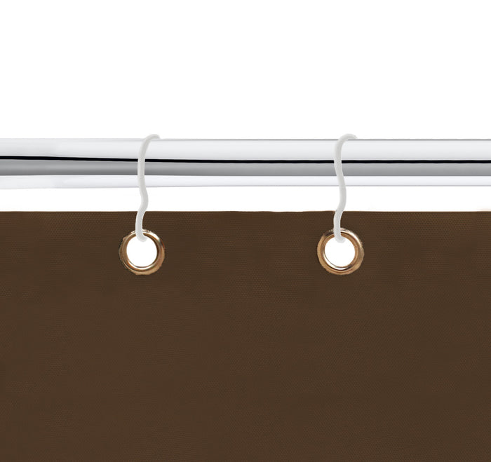 Tenda da sole tessuto resistente per balcone con anelli lavabile a caduta - Marrone - 140x300 cm