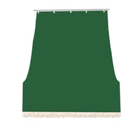 Tenda da sole tessuto resistente per balcone con anelli lavabile a caduta - Verde - 140x350 cm