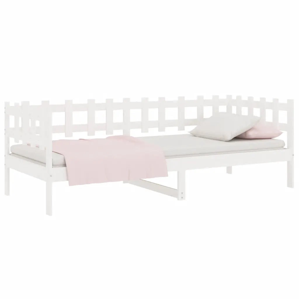 Dormeuse Bianca 90x190 cm in Legno Massello di Pino cod mxl 60385