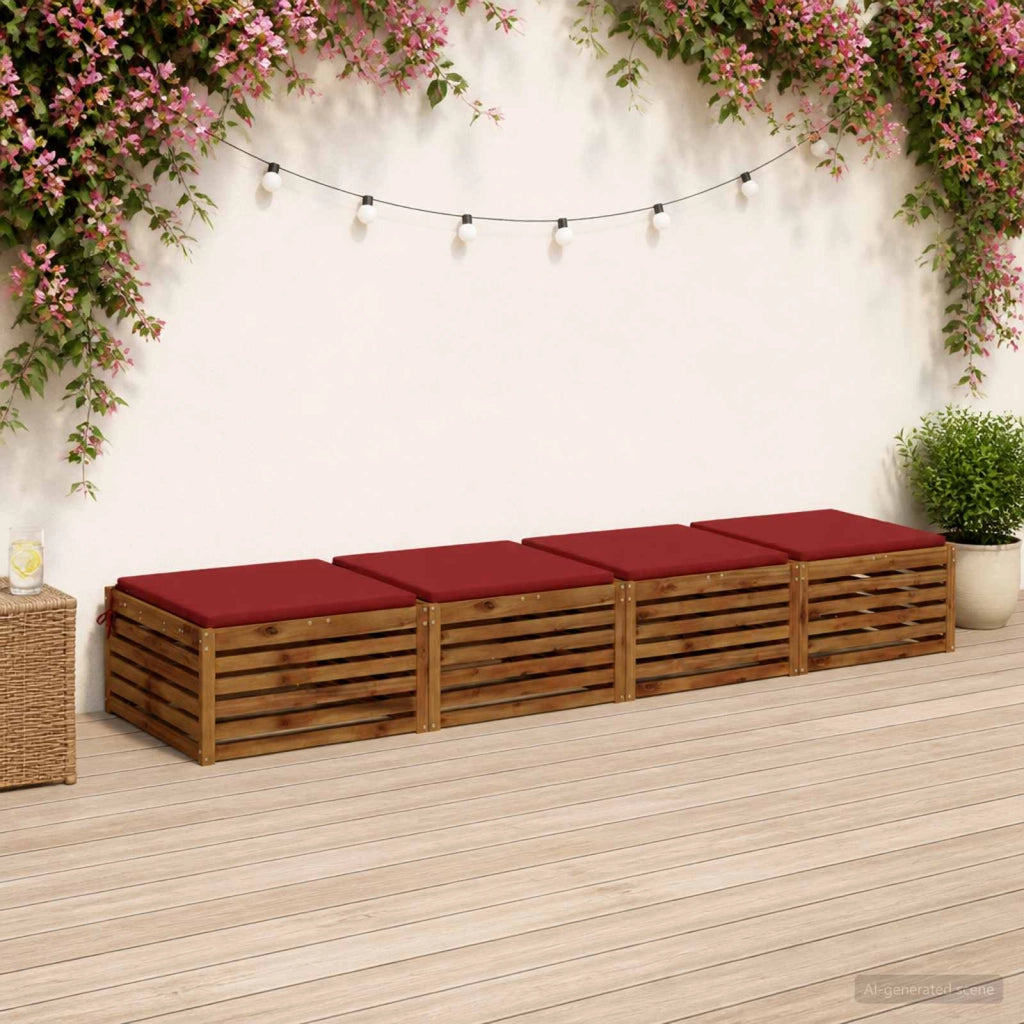 Cuscini per Sedia in 4 Pezzi SOEST 4 pz 100% Poliestere 944990