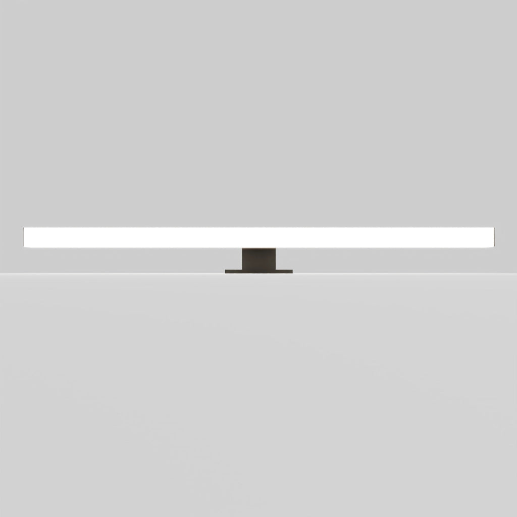Applique led universale 30cm in abs nero per specchi filolucido e con cornice | Mizar