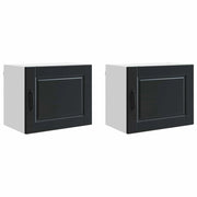 Set di 2 pensili da cucina moderni e pratici 50 x 31 x 40 cm in legno composito nero 02_0054244