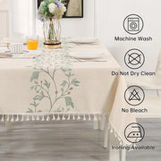 Tappeto con Stile Naturale e Foglie di Bordo Verde per Diversi Occasioni