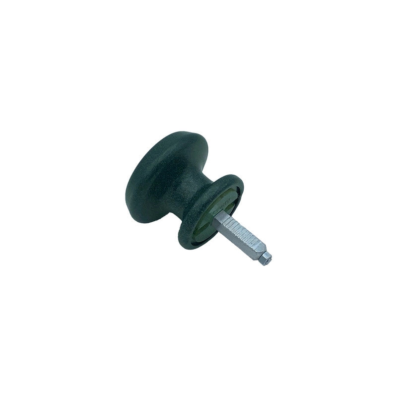 Maniglia su rosetta tonda SAGUATTI  821/60SAQ in alluminio verde opaco