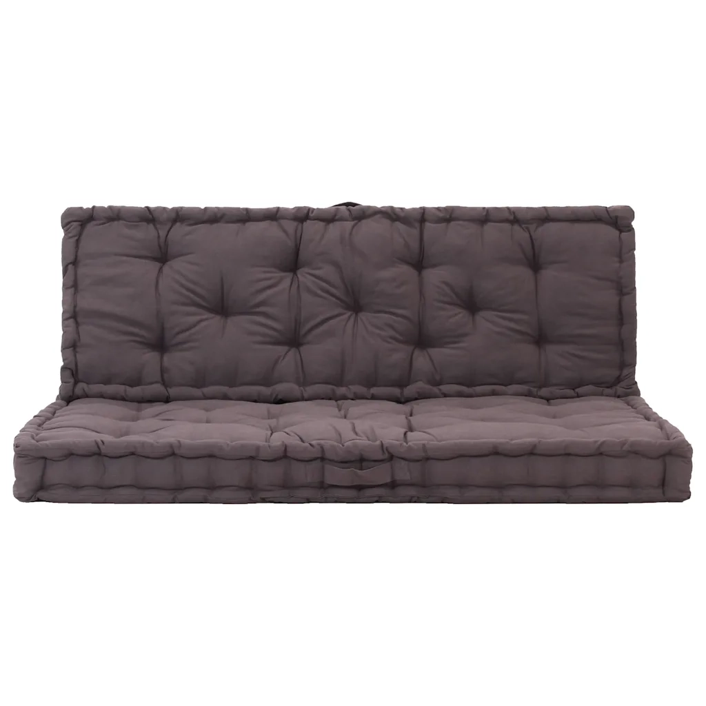 Cuscini per Pallet e Pavimento 2 pz | Cuscini per sedie in Cotone Antracite
