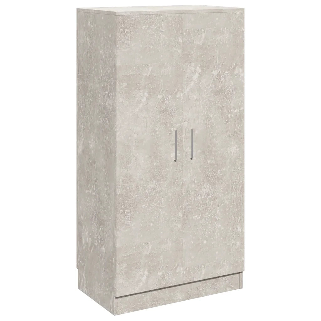 Scarpiera Grigio Cemento 55x35x108 cm in Legno Multistrato cod mxl 41059
