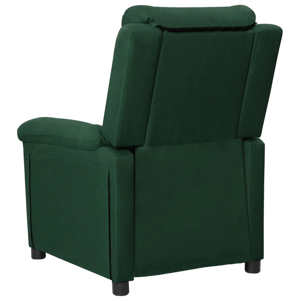 Poltrona Elettrica Reclinabile Verde Scuro in Tessuto 3098969