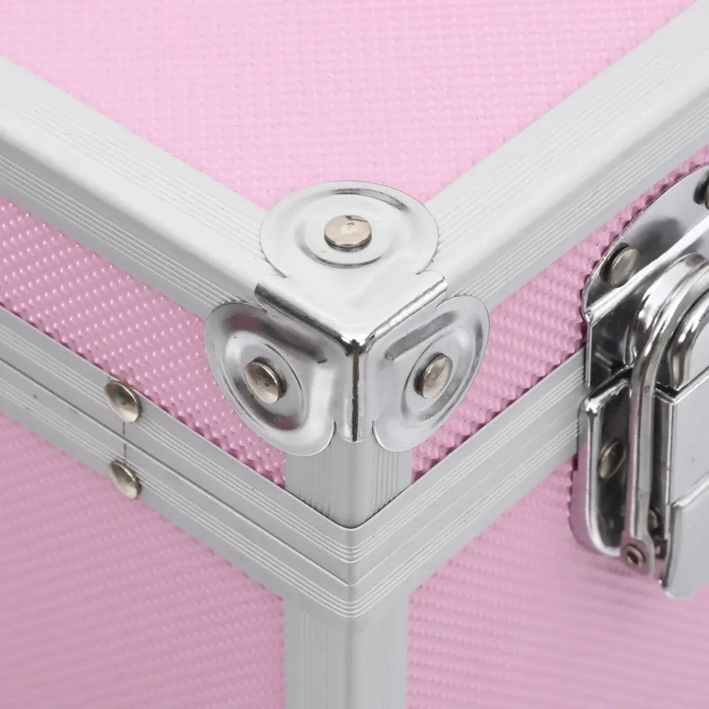 Valigia per Cosmetici 37x24x40 cm Rosa in Alluminio CFW8139061