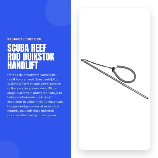Staf da Vinci 35 cm - Staf da immersione - Staf guida immersione - Portatile - Resistente alla corrosione - Lega di alluminio
