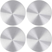 Set di 4 manici di vanga 60 mm in acciaio inox con badge sticker emblema