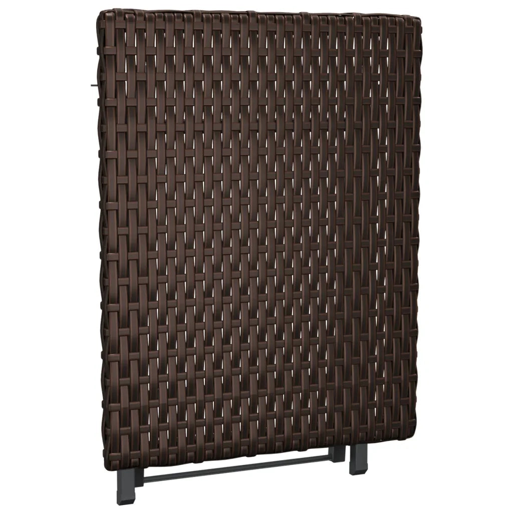 Tavolino da Giardino | Tavolo Pieghevole Marrone 45x35x32 cm in Polyrattan