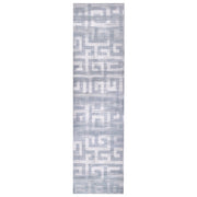 Tappeto grigio Tessuto 80 x 300 cm Motivo geometrico moderno Soggiorno Camera da letto Per riscaldamento a pavimento Fondo antiscivolo