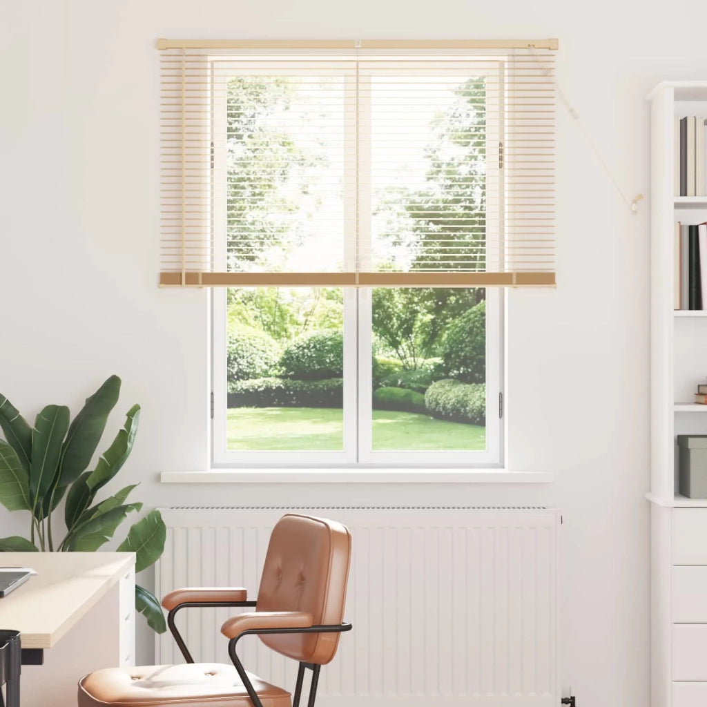Tenda Veneziana Marrone Chiaro con Motivo 150 x 110 cm 25 mm