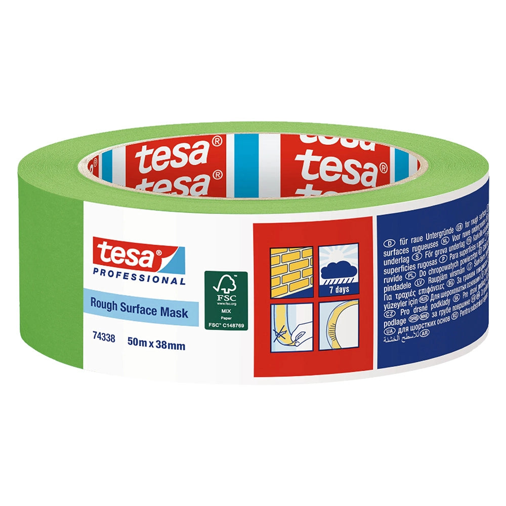 Nastro per Mascheratura x Tesa Rough Surface Mask 74338 8 Pezzi 38 mm 50 mt