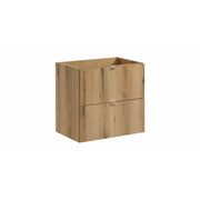 Mobile sottolavabo VANO – 2 cassetti – Colore quercia – L60 × P57 × H39 cm – Da appendere
