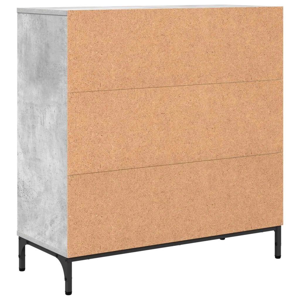 Credenza Grigio cemento 79,5 x 33 x 82 cm Legno multistrato 883437
