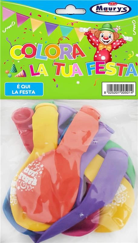 MAURY'S PALLONCINI MULTICOLOR "E' QUI LA FESTA"