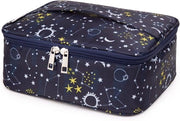 Borsa di trucco Grande borsa per bagno Borsa per viaggio per donne e ragazze in pelle bronza