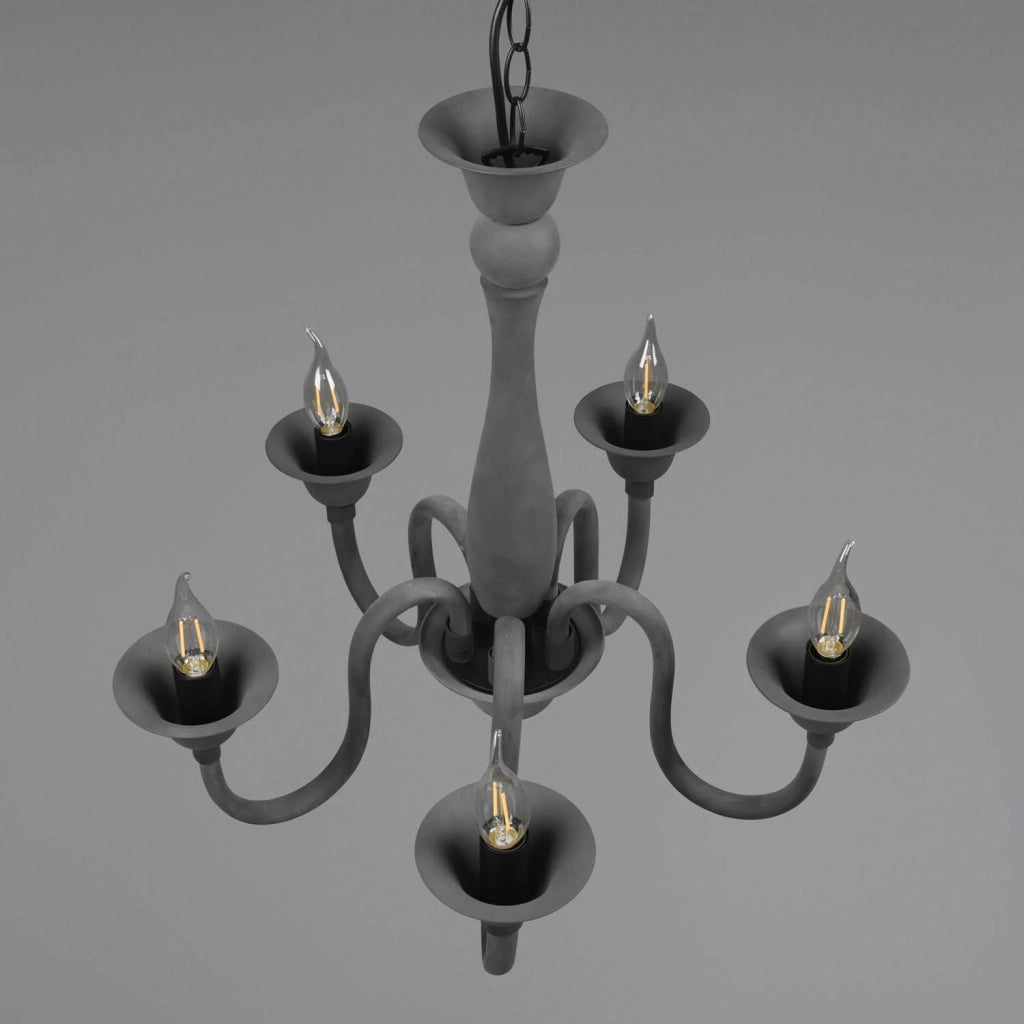 LÚZETE - LAMPADA DA SOFFITTO 5 LUCI ANTRACITE CAMILA