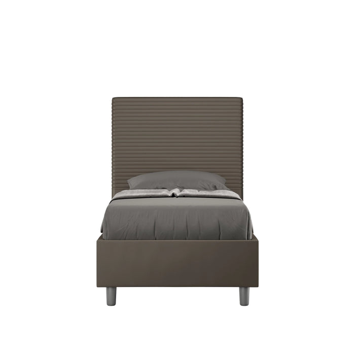 Letto Singolo 80x210 cm con Rete Focus Cappuccino