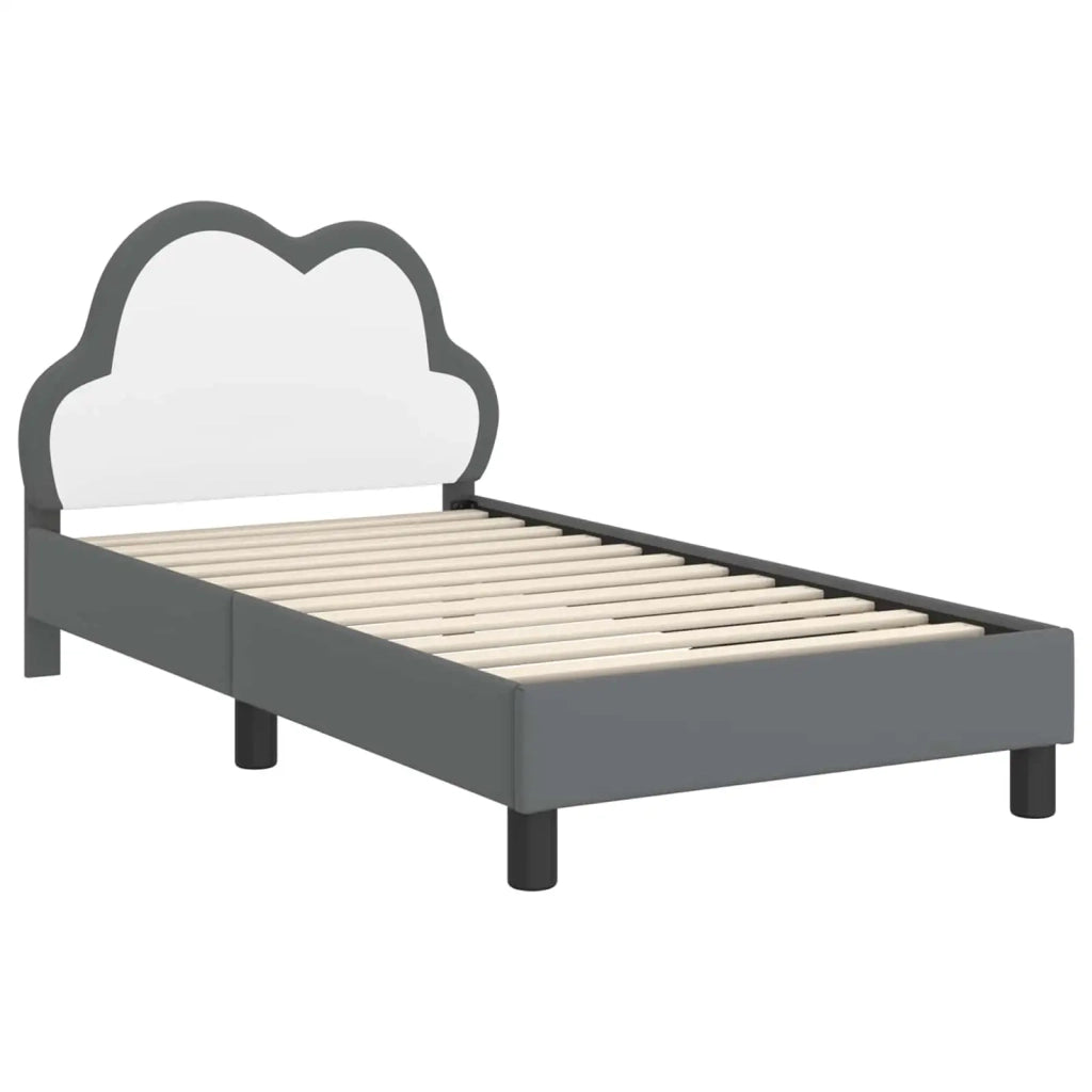 Struttura letto bambini con testata-Giroletto per bambini Grigio Chiaro 80 x 160 cm 349505