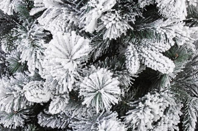 Albero di Natale Artificiale Innevato 210 cm 1057 Rami Verde