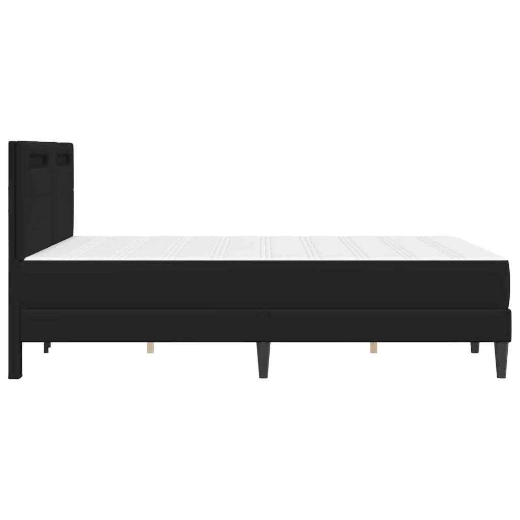 Struttura del letto con testiera Nero 140 x 190 cm Similpelle 3414998