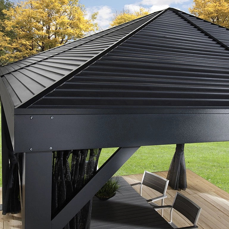 Gazebo in alluminio ed acciaio South Beach 12'x12' 363x363x310 cm by Ezooza