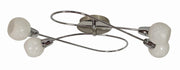 Lampada plafoniera Candellux Avila 4xE14 cromata bianca satinata