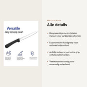 Set di coltelli da steak 6 pezzi - Acciaio inossidabile - Manico ergonomico - Antiscivolo - Coltelli affilati a lama a scaglie - Lunghezza 22 cm