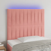 Testiera a LED Rosa 100x5x118/128 cm in Velluto