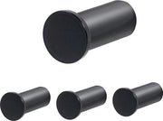 Chiodi a muro a vite in acciaio inossidabile SUS304 per uso intensivo con fori per bagno, camera da letto, cucina, 4 pezzi, nero