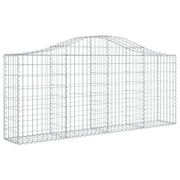 Cesto Gabbione ad Arco 200x30x80/100 cm Ferro Zincato