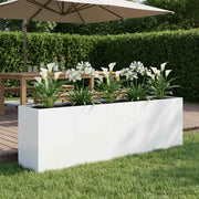Vaso da giardino Bianco 200 x 40 x 60 cm 8005898
