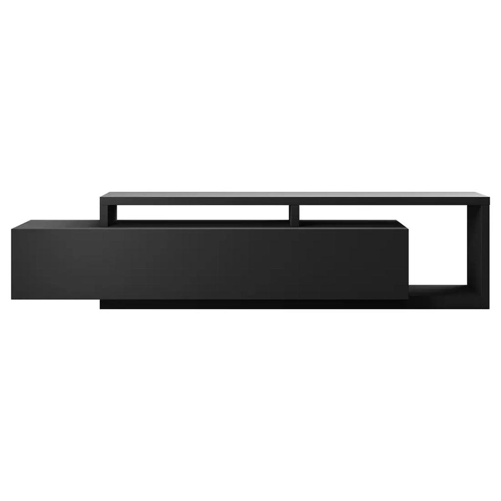 Mobile TV 220cm collezione BERGAMO. Colore nero super opaco.