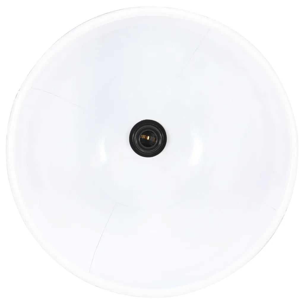 Lampada a Sospensione Industriale 25 W Bianca Rotonda 40 cm E27 320538