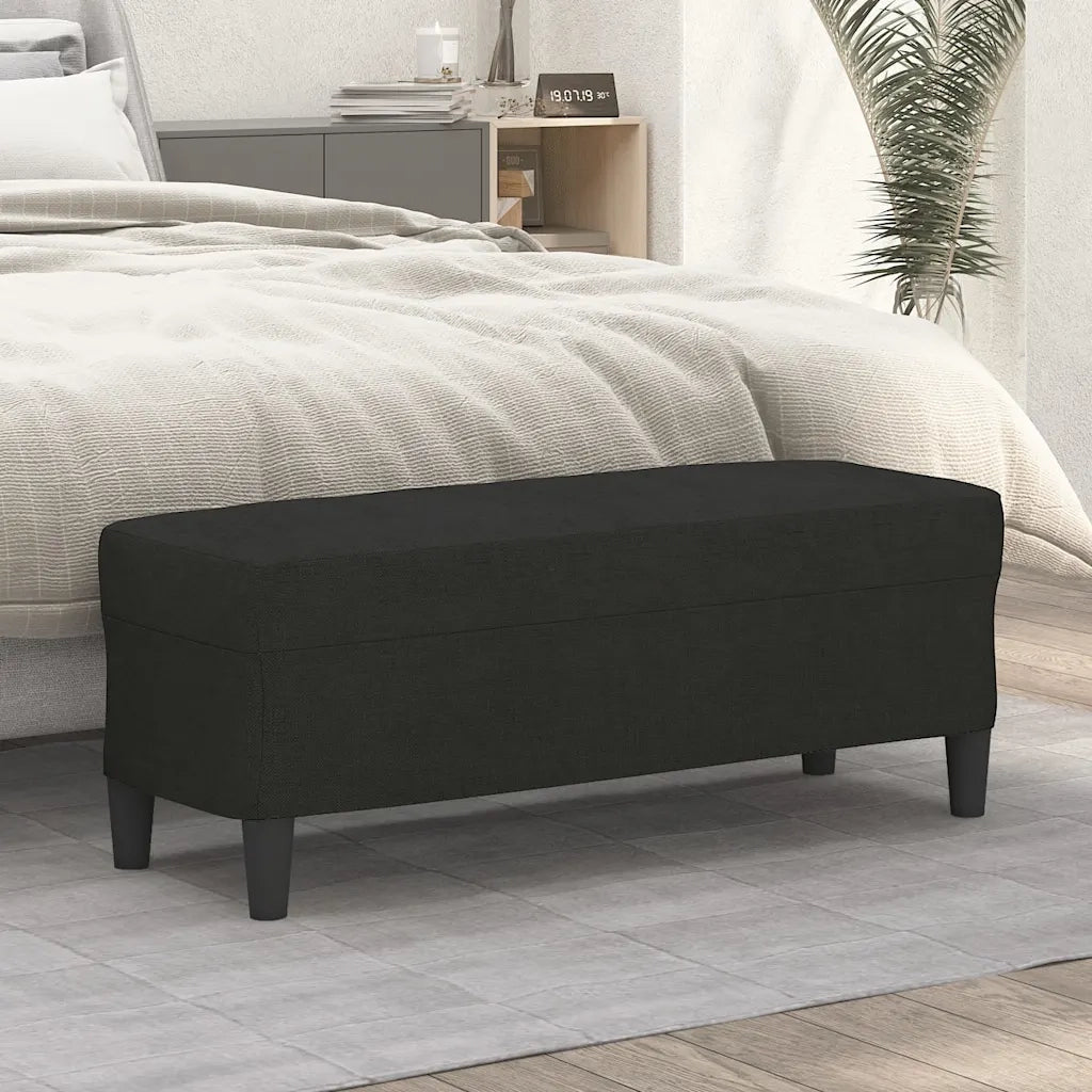 Panca-Sgabello Nera 100x35x41 cm in Tessuto 405252