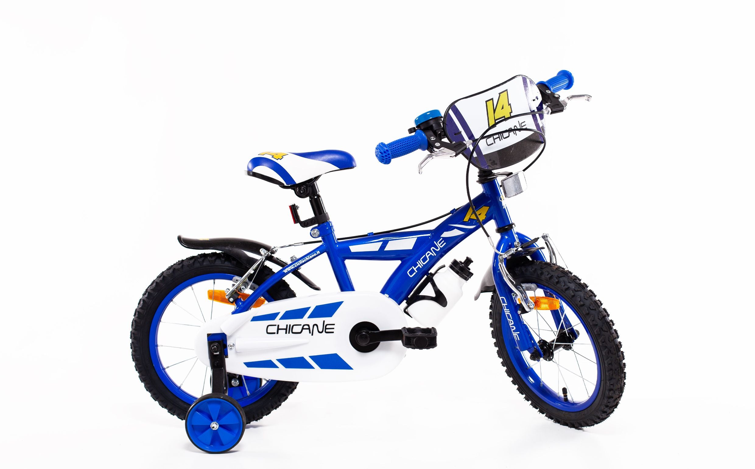 SCH CHICANE 14", bicicletta per bambini, adatta a bambini tra i 4 e i 6 anni, per altezza tra 100 e 120 cm, con campanel