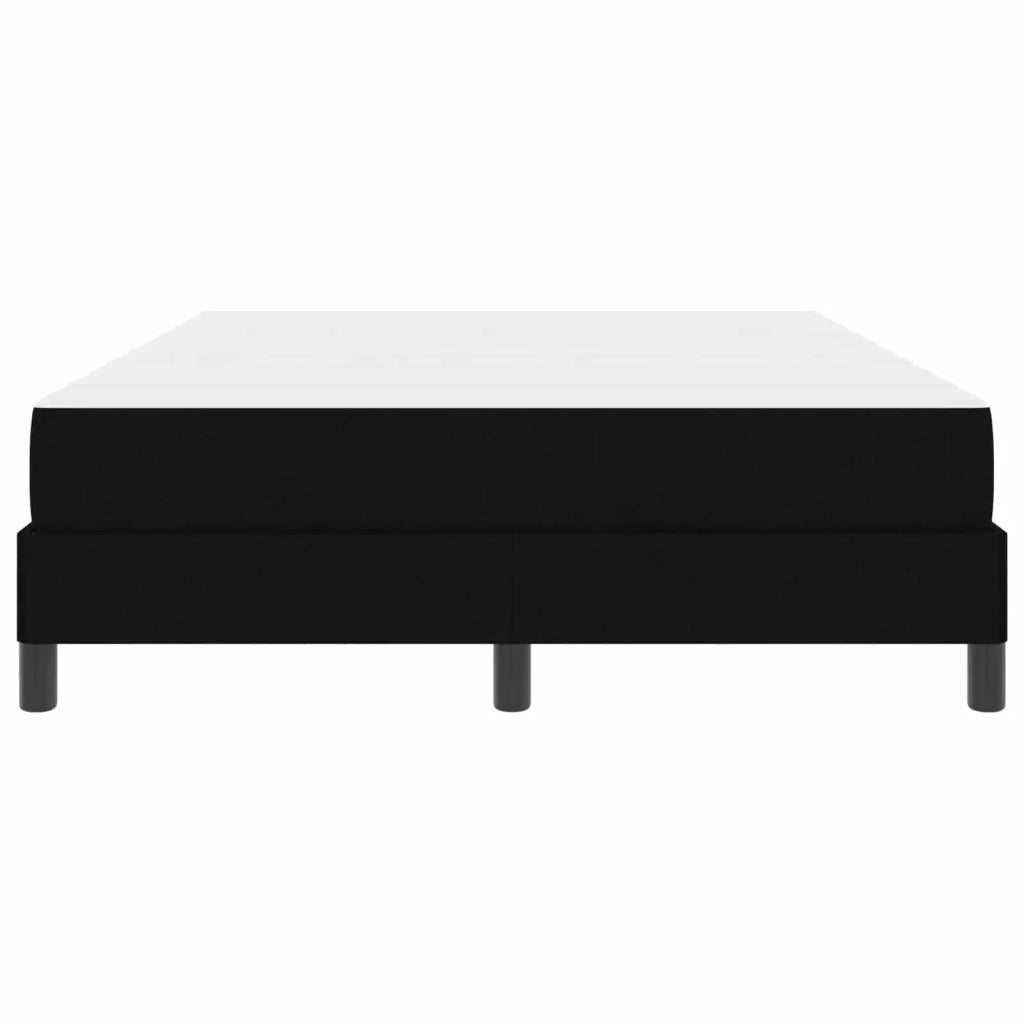 Letto a molle con materasso Nero 160 x 200 cm Tessuto