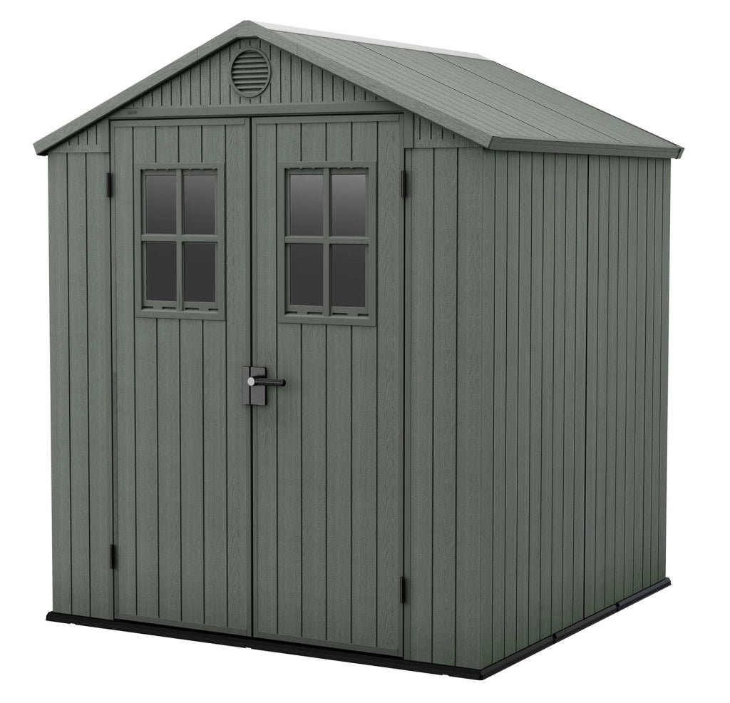 Casetta da Giardino Porta Attrezzi 190x183x221 cmin Evotech+ Keter Darwin 6x6 Verde