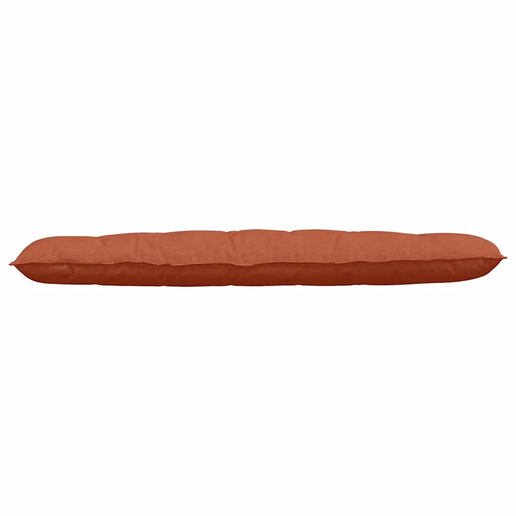 Cuscino per Schiena Rosso Arancio 180 x 50 cm Tessuto in Cords