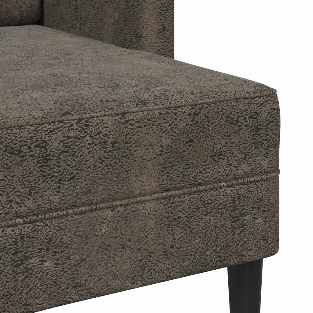 Divano 2 Posti con Chaise a L-Sofa 2 Posti con Chaise Grigio Scuro 125 cm in Similpelle
