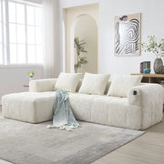 Divano modulare - Xylo - 3 posti L chenille senza montaggio beige